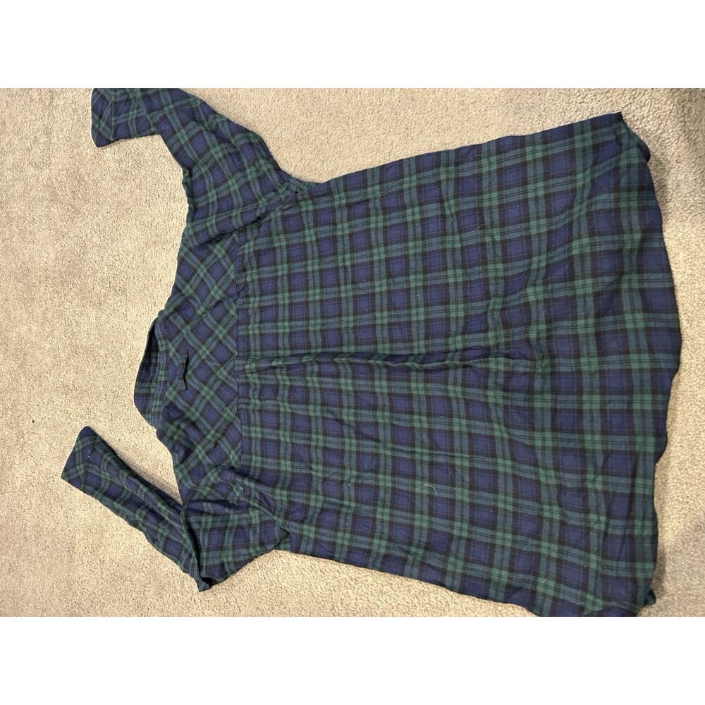 Legendary‎ Whitetails Shirt Men's 2XL Buck Camp Flannel Plaid Green Blue Black - Picture 2 of 4